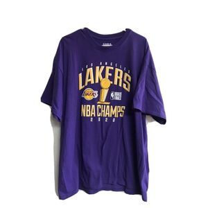 NBA Los Angeles Lakers NBA CHAMPS 2020 Graphic T-Shirt 2XL Purple Stretc…